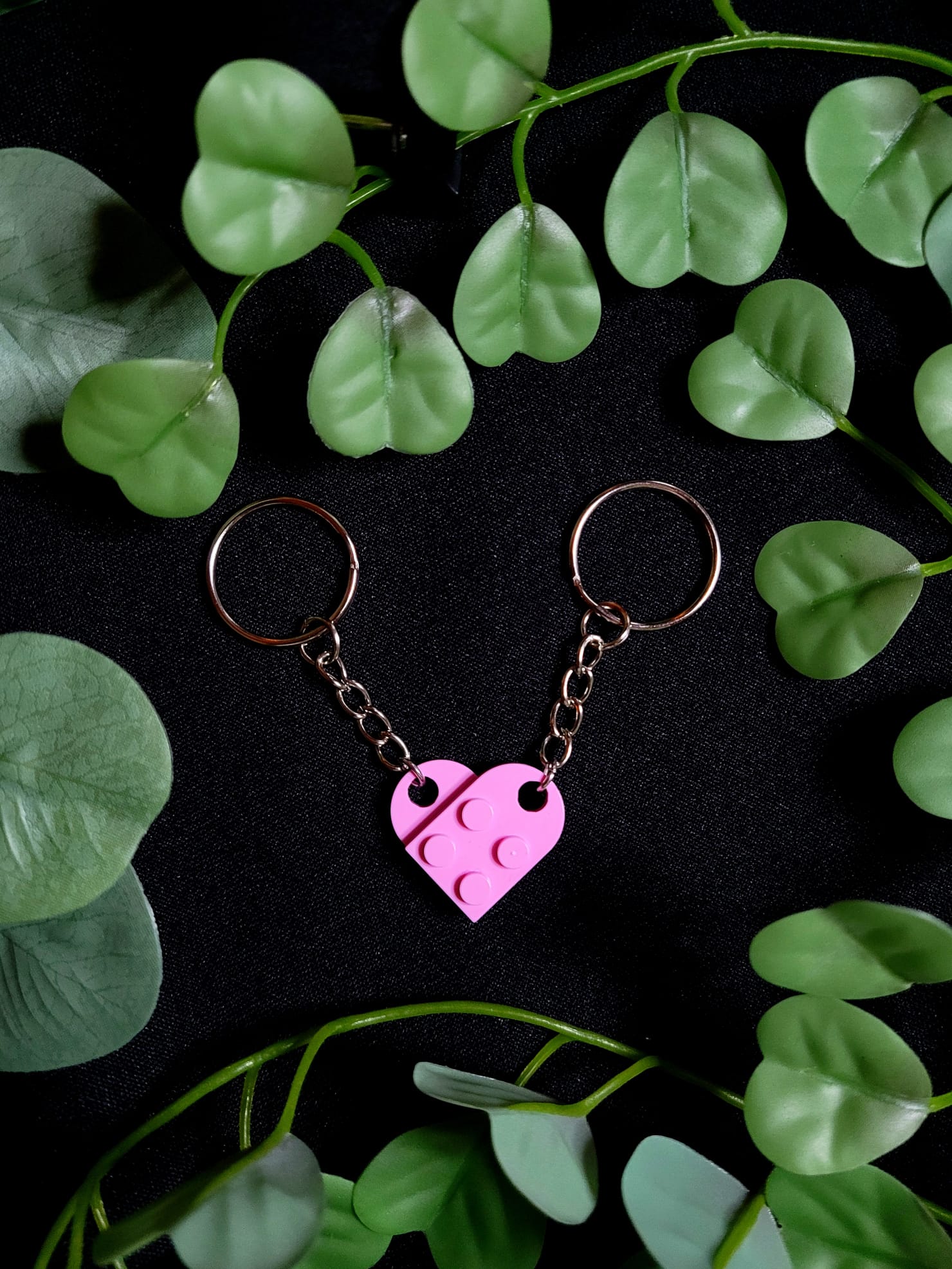Keychain lego hearts
